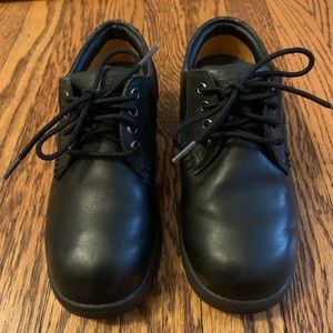 *SOLD * Timberland Smart little boy black genuine leather shoes size 13